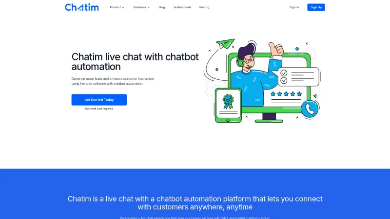 Homepage of Chatim