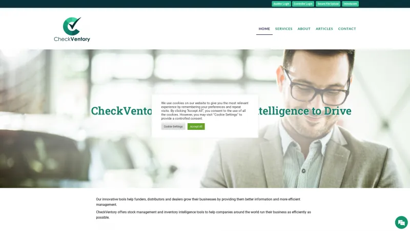 Homepage of CheckVentory