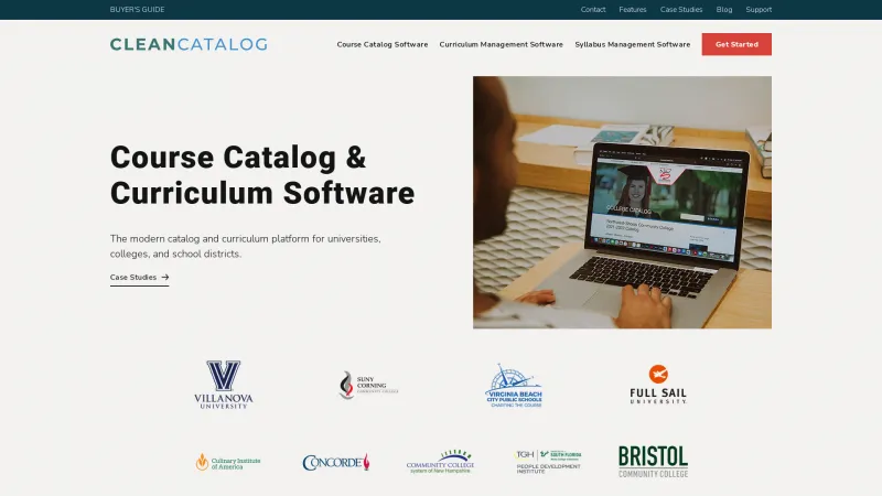 Homepage of Clean Catalog