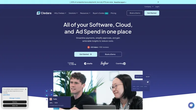 Homepage of Cledara