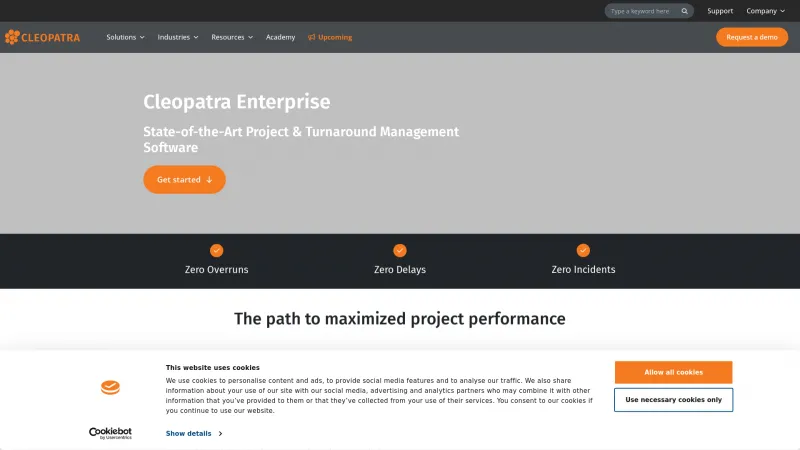 Homepage of Cleopatra Enterprise