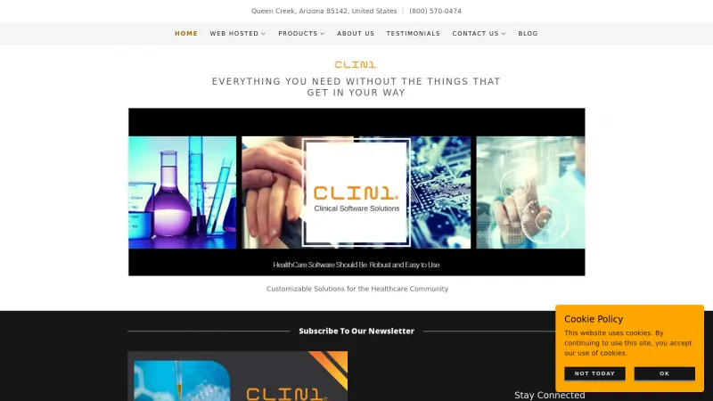 Homepage of CLIN1 EHR