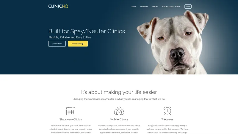 Homepage of Clinic HQ