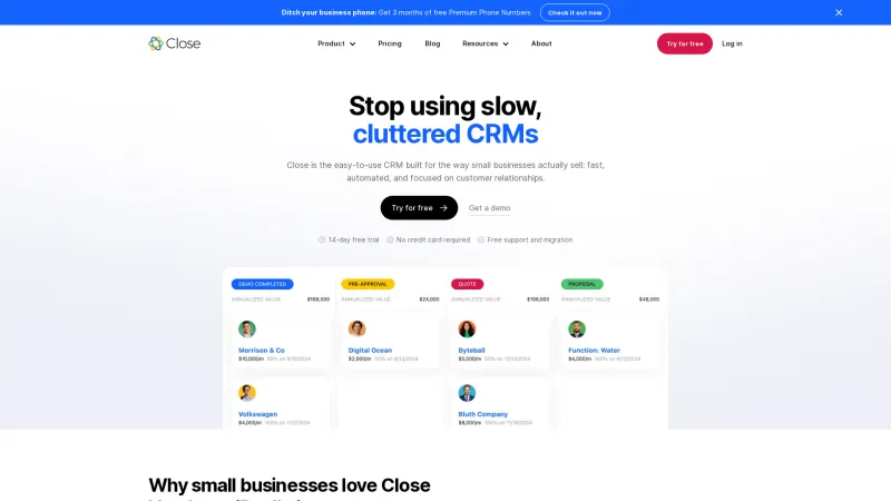 Homepage of Close