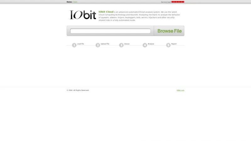 Homepage of IObit Cloud