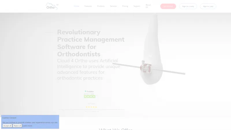 Homepage of Cloud 4 Ortho