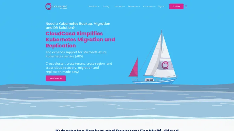 Homepage of CloudCasa