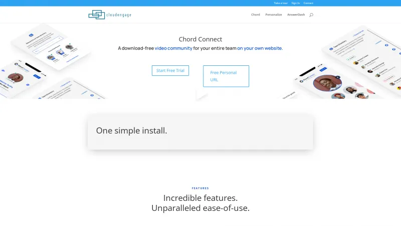 Homepage of Chord Connect