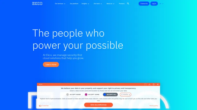 Homepage of Cloudhelix