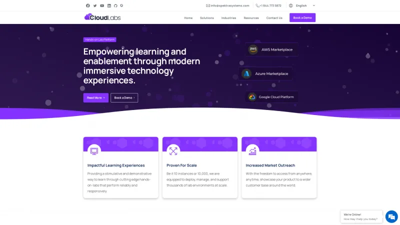 Homepage of CloudLabs