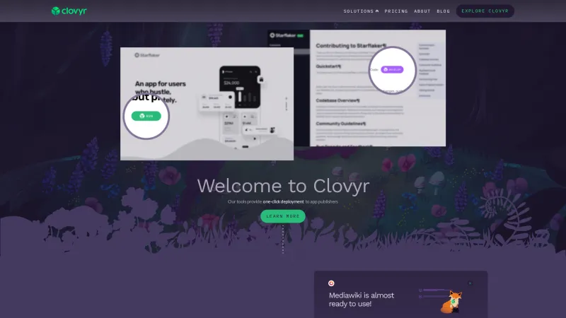 Homepage of Clovyr