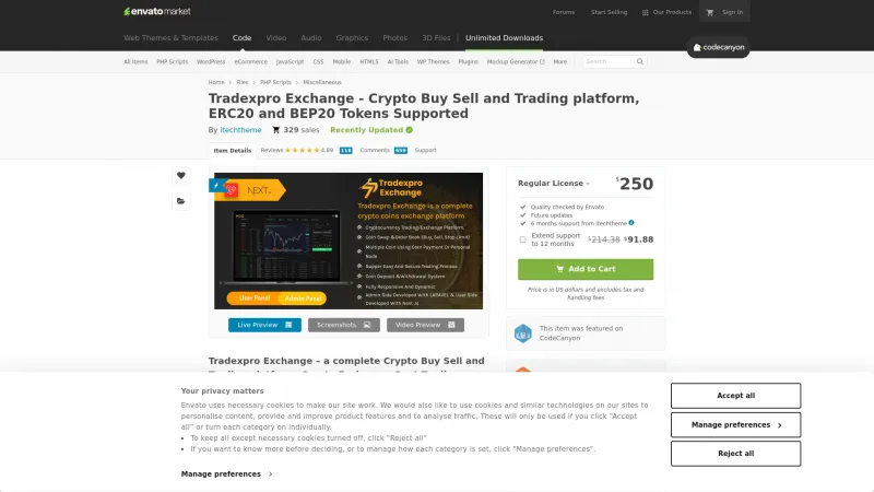 Homepage of Tradexpro Exchange