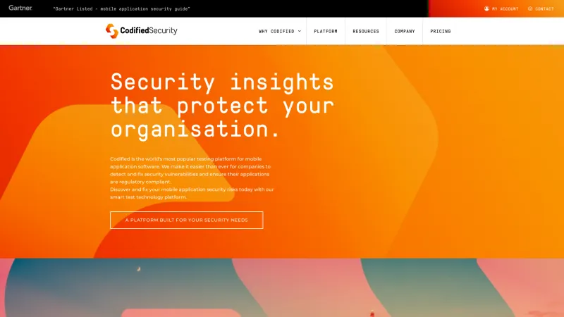 Homepage of Codified Security