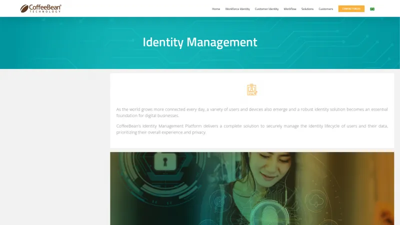 Homepage of CoffeeBean Identity and Access Management