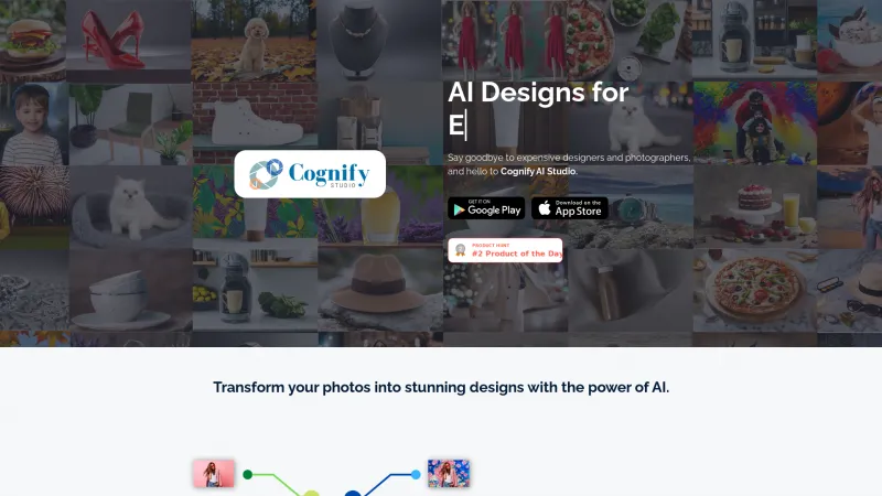 Homepage of Cognify AI Studio