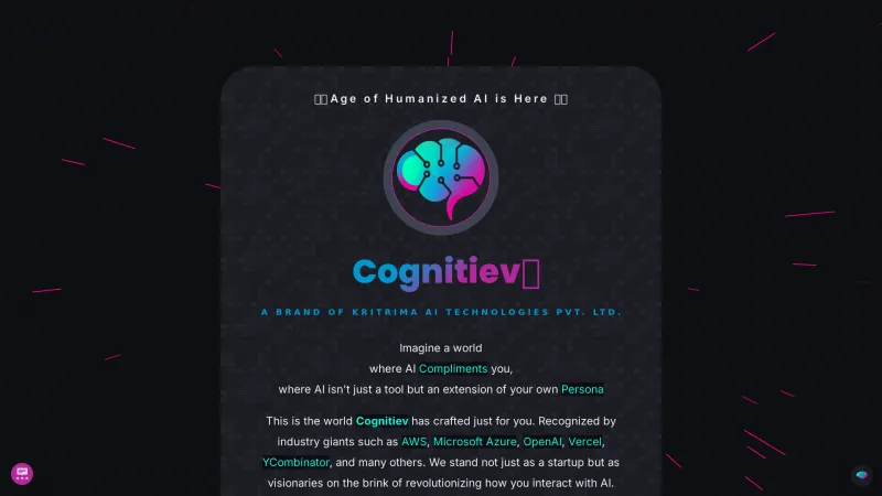 Homepage of Cognitiev PRO