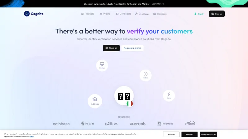 Homepage of Cognito