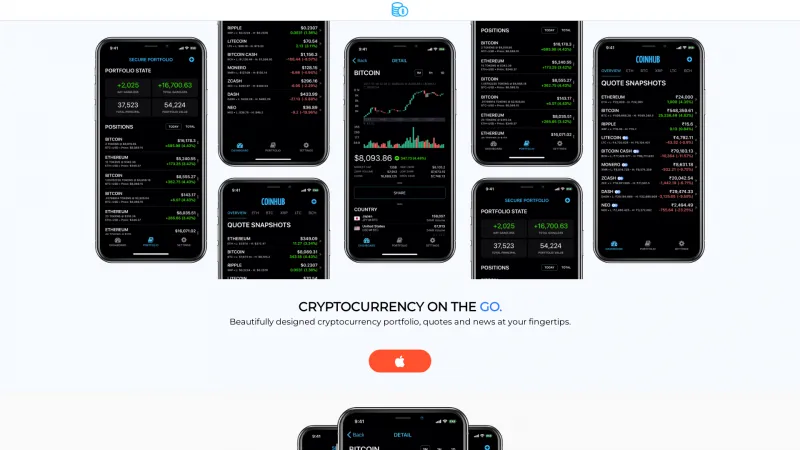 Homepage of CoinHub