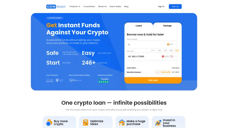 Homepage of CoinRabbit