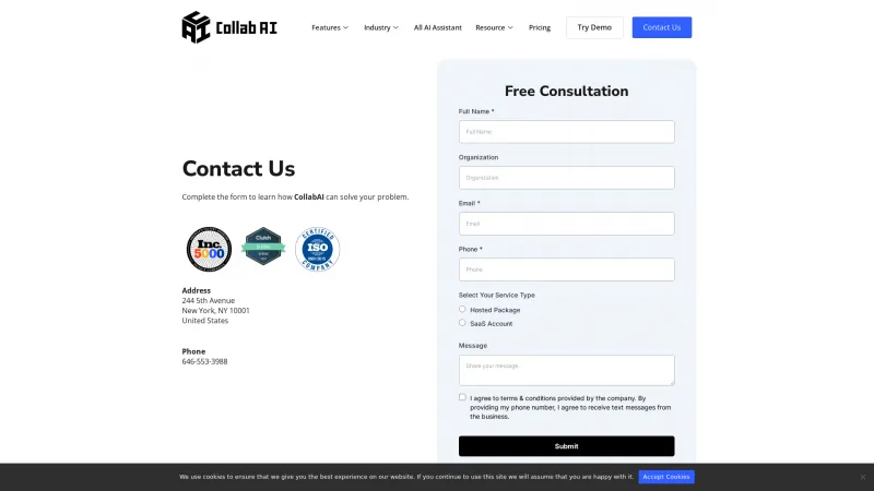 Homepage of CollabAI