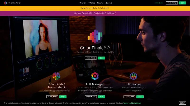 Homepage of Color Finale