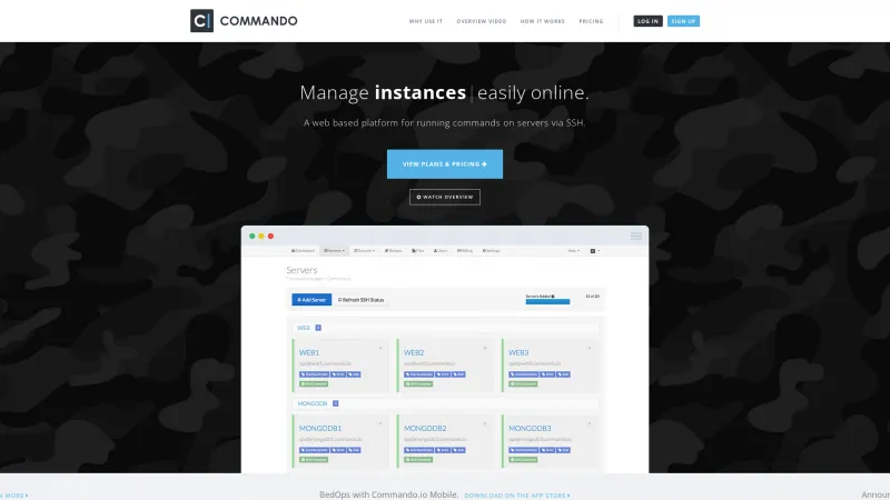 Homepage of Commando