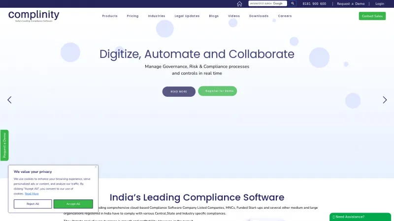 Homepage of Complinity