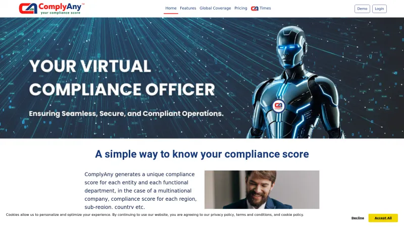 Homepage of ComplyAny