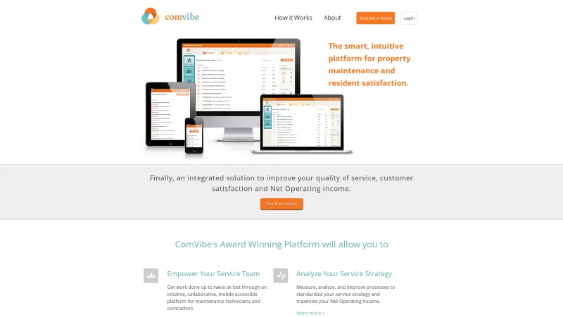 Homepage of ComVibe