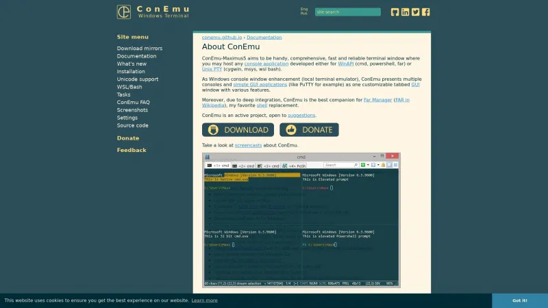 Homepage of ConEmu