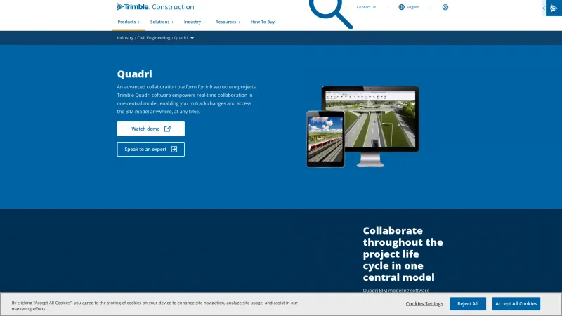 Homepage of Trimble Quadri