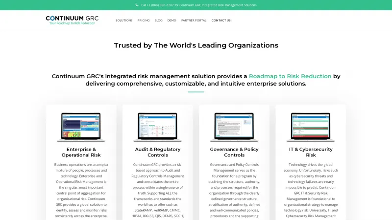 Homepage of Continuum GRC