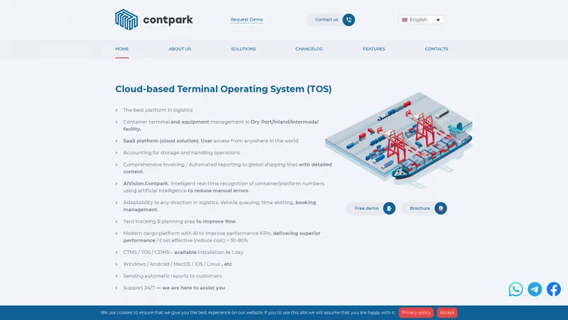 Homepage of ContPark