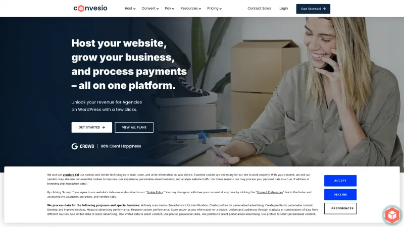 Homepage of Convesio