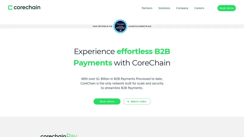 Homepage of CoreChain