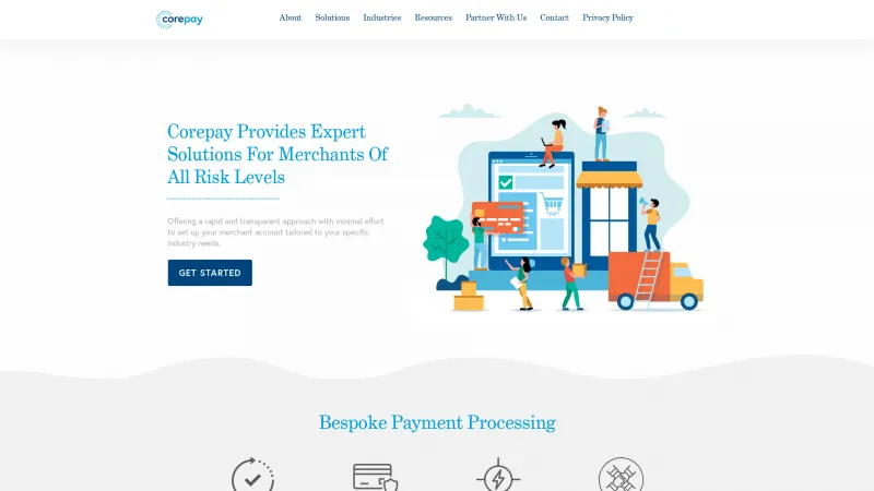 Homepage of Corepay