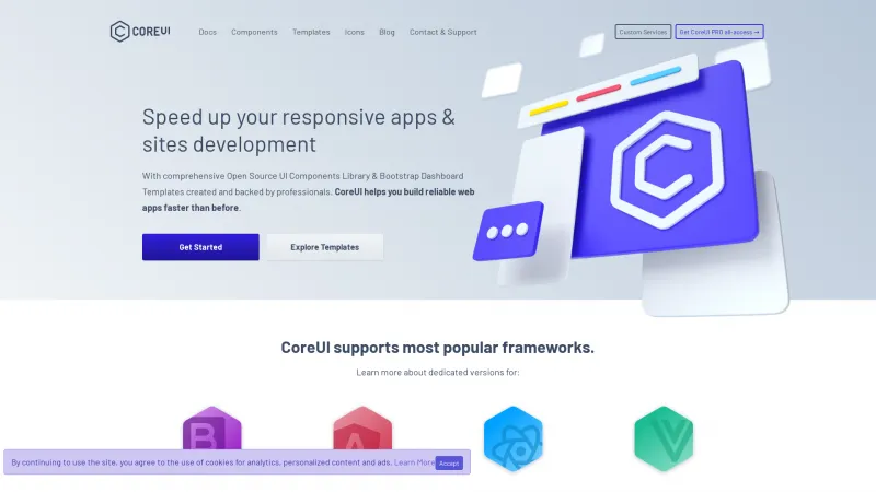 Homepage of CoreUI