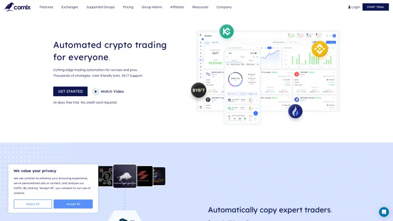 Homepage of Cornix