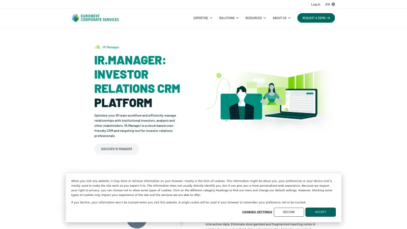 Homepage of IR.Manager