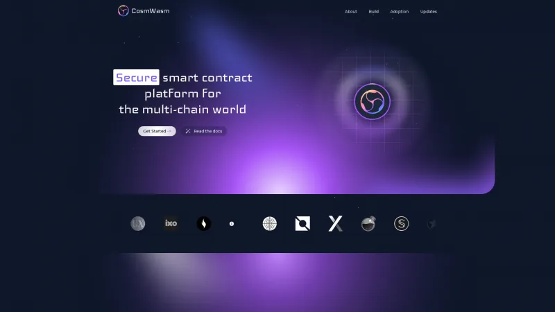 Homepage of CosmWasm