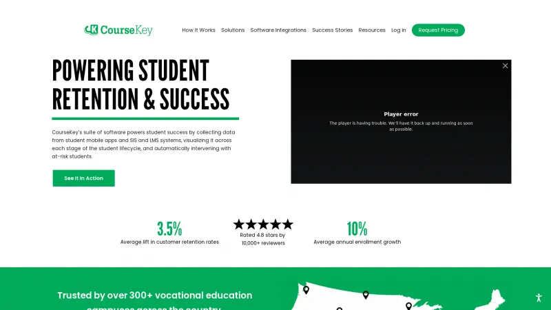 Homepage of CourseKey