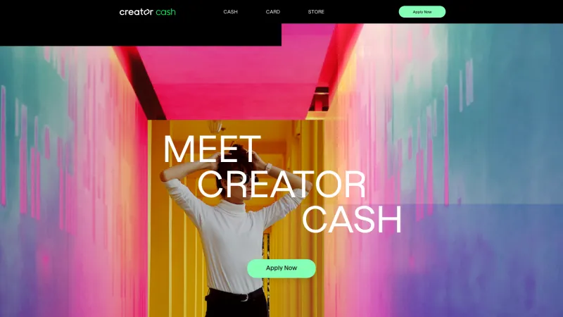 Homepage of Creator Cash