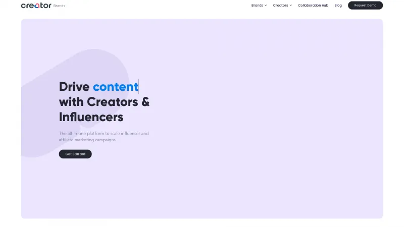 Homepage of Creator.co