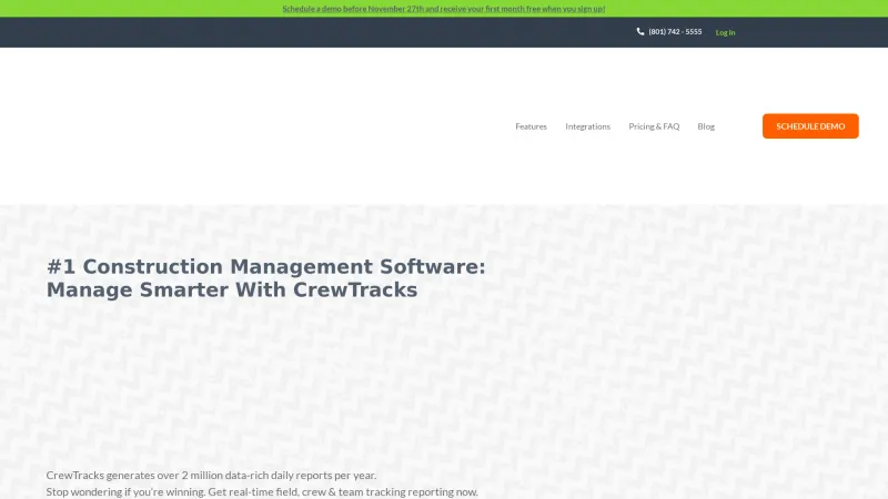 Homepage of CrewTracks