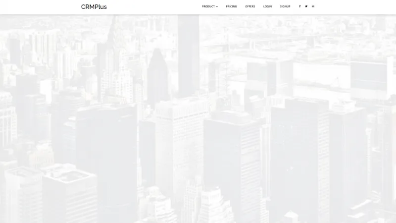 Homepage of CRMPlus