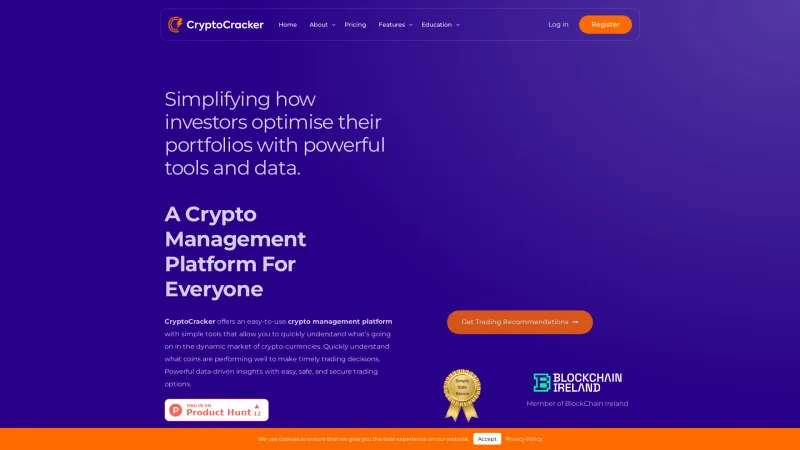 Homepage of CryptoCracker