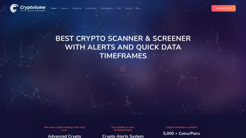 Homepage of Cryptolume