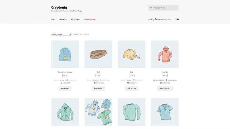 Homepage of Cryptoniq