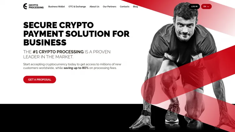 Homepage of CryptoProcessing by CoinsPaid