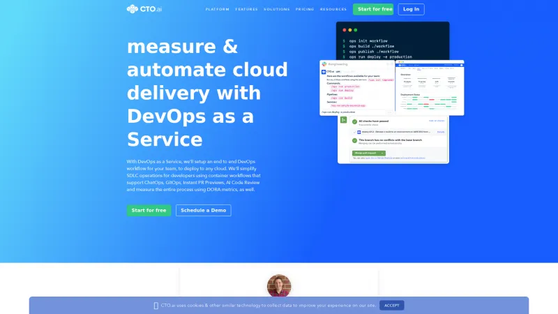 Homepage of CTO.ai